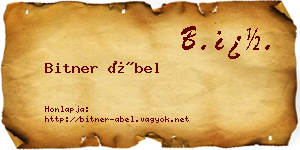 Bitner Ábel névjegykártya