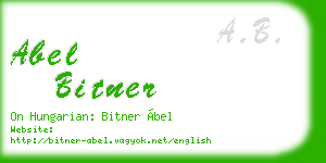 abel bitner business card
